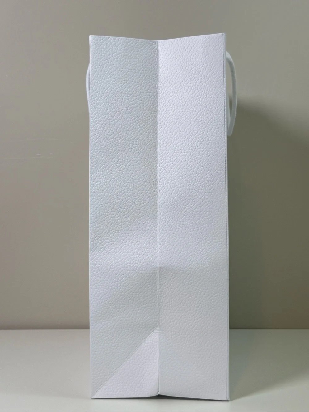 Dior White Textured Shopping Gift Bag Gold Logo Boutique Packaging